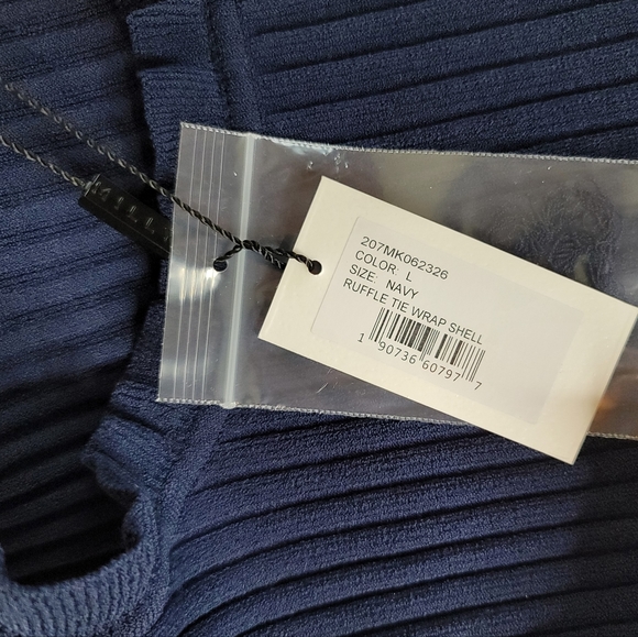 Milly Ruffle Tie Front Shell Top - Picture 9 of 11